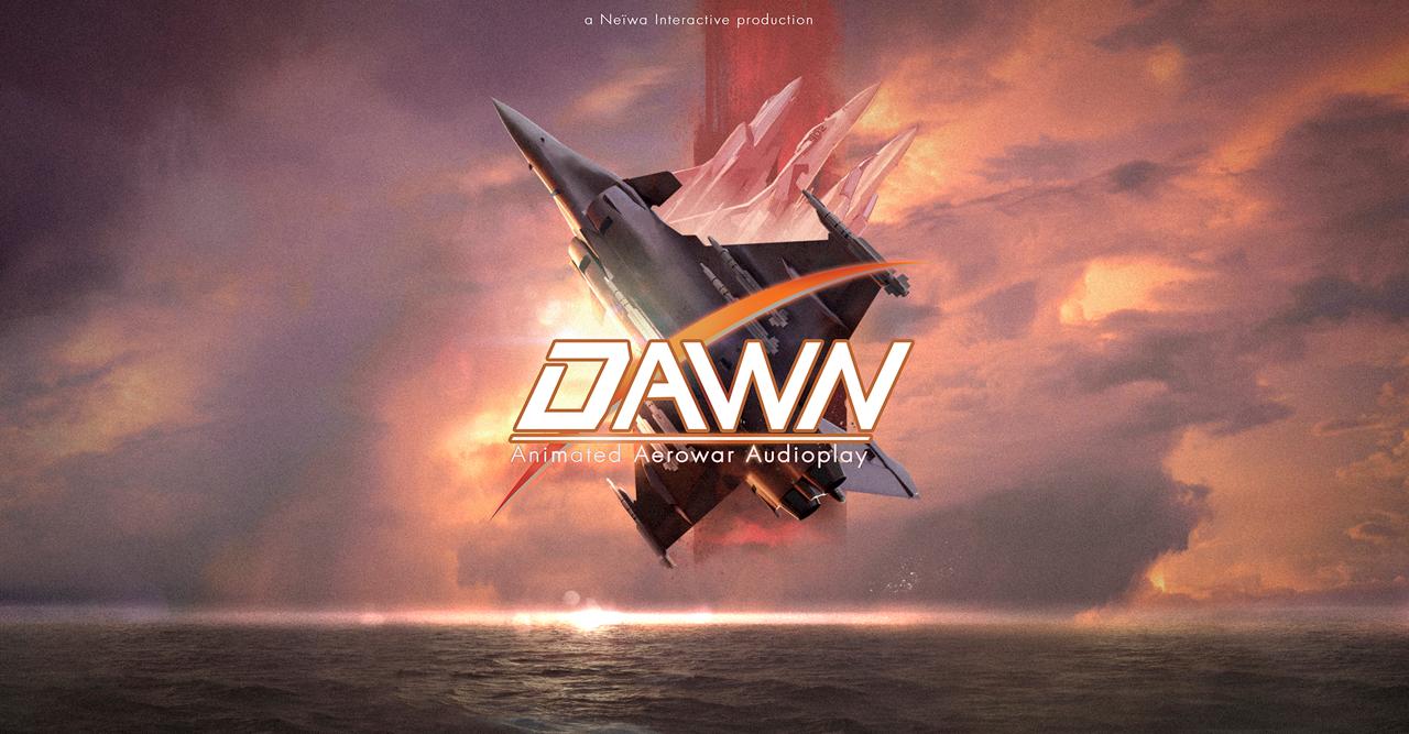 Dawn Aerowar - Fighter jet over ocean at sunset