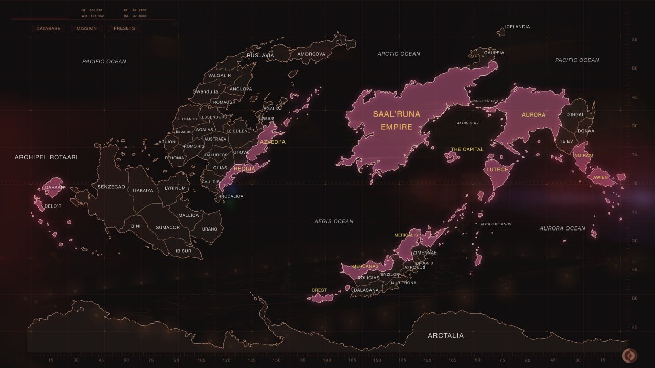 Dawn Aerowar world map - Saal'Runa Empire